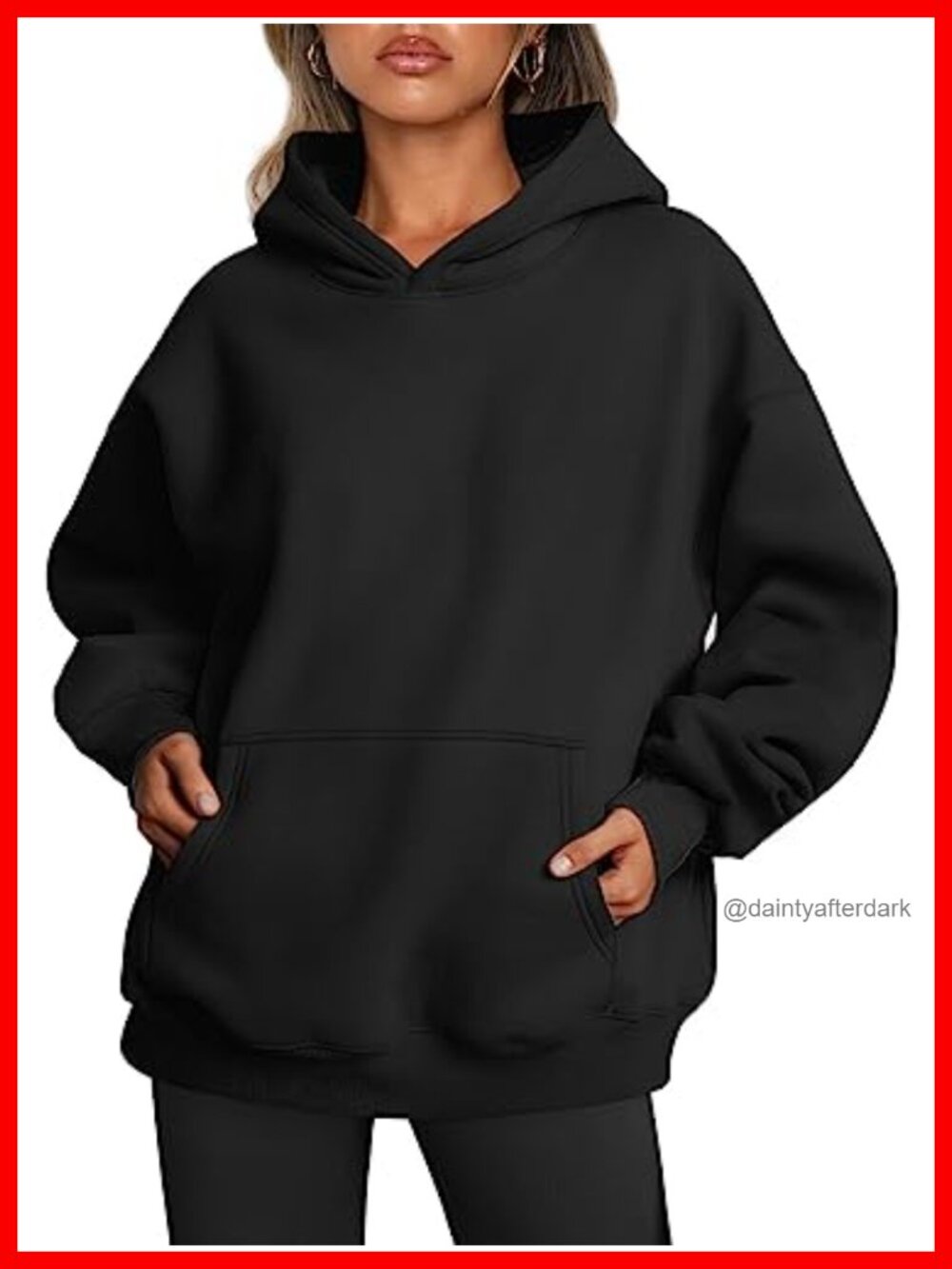 Oversized Hoodie Pullover Fleece Sweatshirt Drop Shoulder Kangaroo Pocket